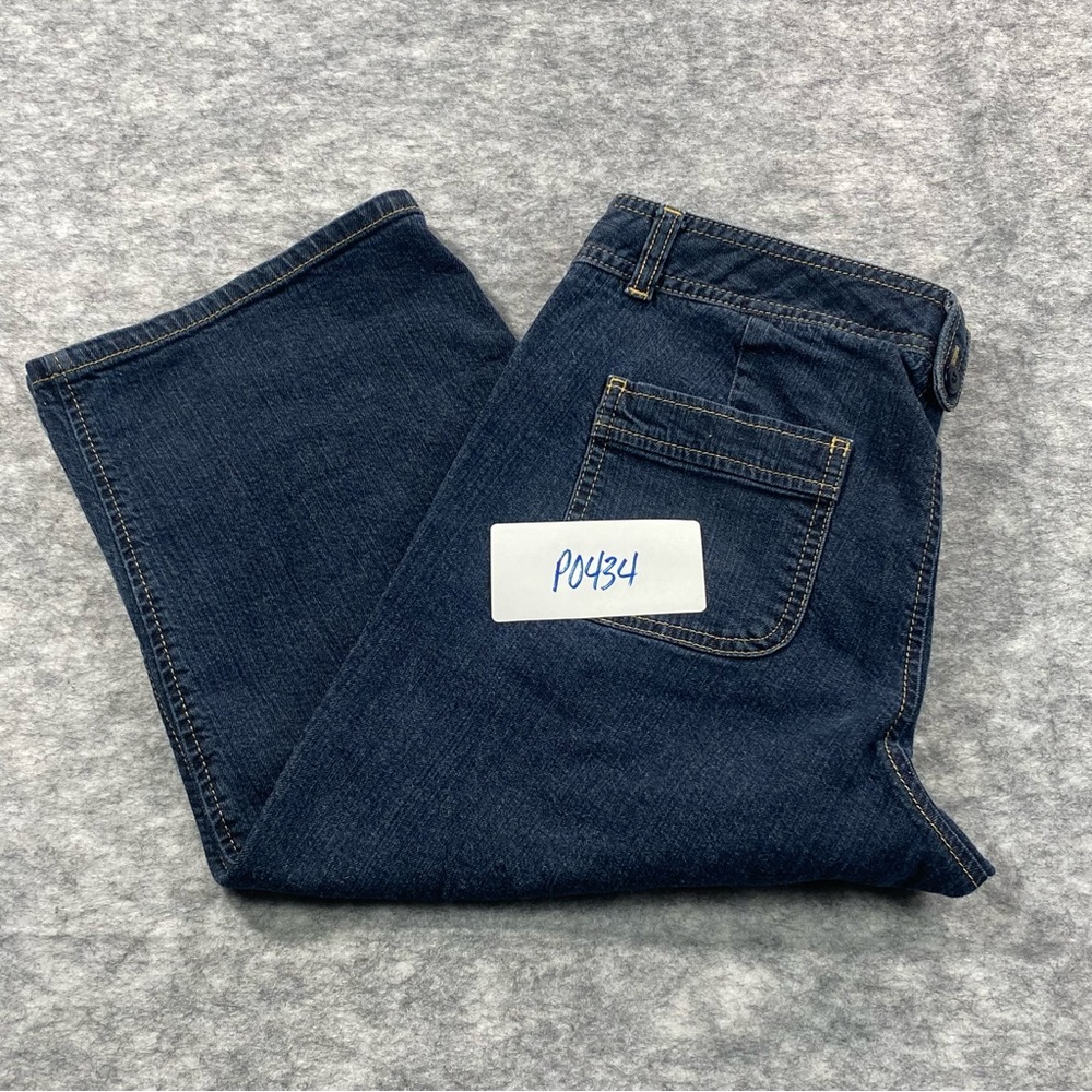 Dockers Womens Blue Denim Cropped Favorite Fit Dark Wash Jeans Size 4 - Picture 11 of 11